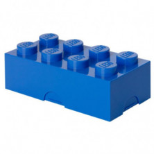 Imagen fiambrera lego azul 10x20x7.5cm lunch box 8