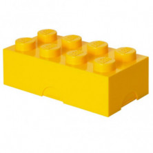 Imagen fiambrera lego amarillo 10x20x7.5cm lunch box 8