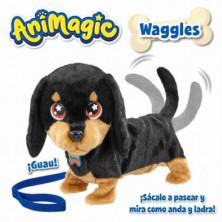 imagen 2 de waggles perro salchicha animagic correa azul