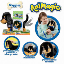 imagen 4 de waggles perro salchicha animagic correa azul