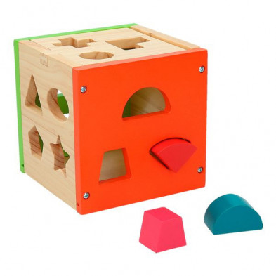 imagen 1 de cubo actividades madera 14 piezas