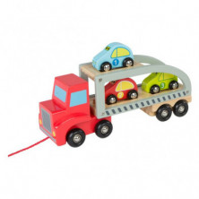 imagen 2 de camion remolque con coches 5 piezas