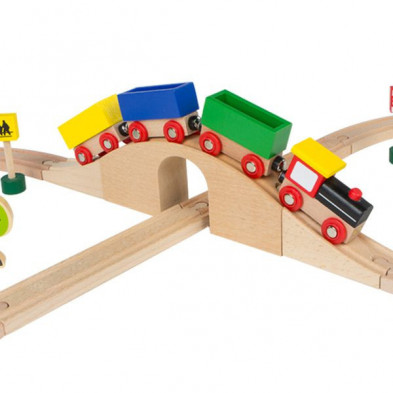 imagen 1 de tren de madera 30 piezas