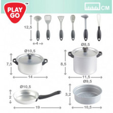 imagen 4 de set utensilios de cocina metal 12 piezas