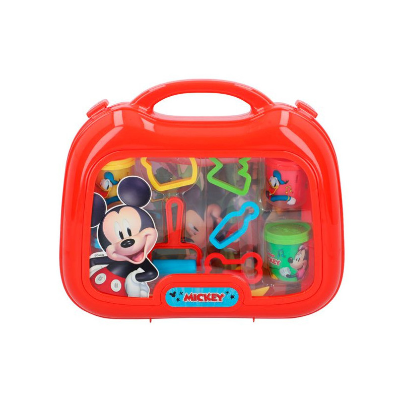 Imagen maletín plastilina mickey 4 botes  y herramientas
