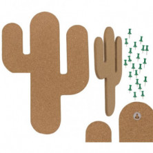 imagen 1 de tablón de notas de corcho cactus 36x26cm
