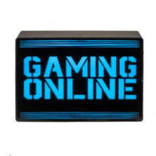 CARTEL LUMINOSO GAMING ONLINE 21X15CM