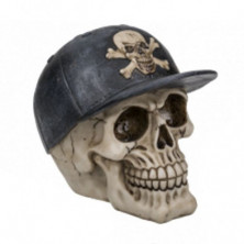 HUCHA CALAVERA GORRA BÉISBALL 14X12CM SURTIDA