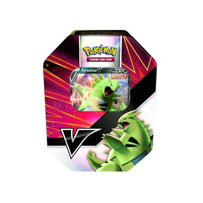 Imagen lata luchadores v tyranitar v jcc pokemon
