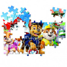 imagen 2 de puzzle clementoni supercolor paw patrol 30 piezas