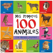 LIBRO DE PEGATINAS BILINGÜE 100 ANIMALES