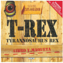 Imagen libro guía del explorador - t-rex con maqueta