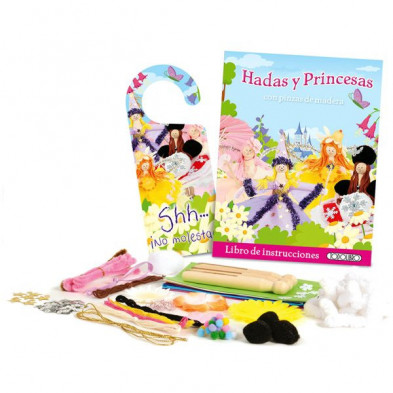 imagen 1 de libro hadas y princesas con pinzas e hilos