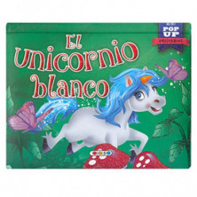 Imagen libro mini pop up el unicornio blanco