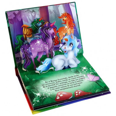 imagen 1 de libro mini pop up el unicornio blanco