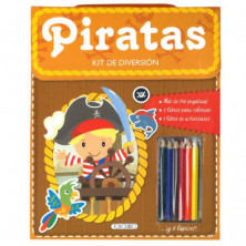 Imagen libro para pegar y colorear piratas