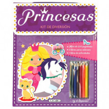 Imagen libro para pegar y colorear princesas