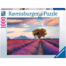 Imagen puzzle ravensburger campos de lavanda 1000 piezas
