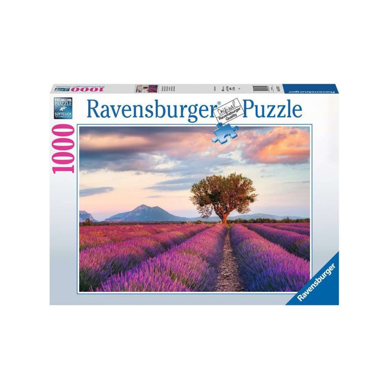 Imagen puzzle ravensburger campos de lavanda 1000 piezas