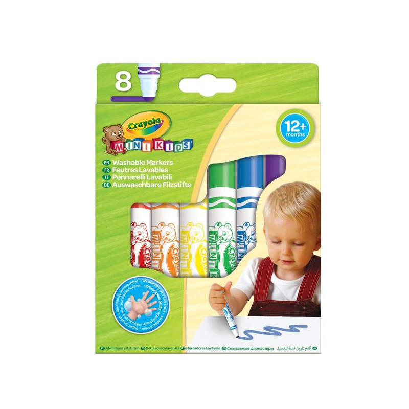 Imagen crayola 8 rotuladores lavables mini kids