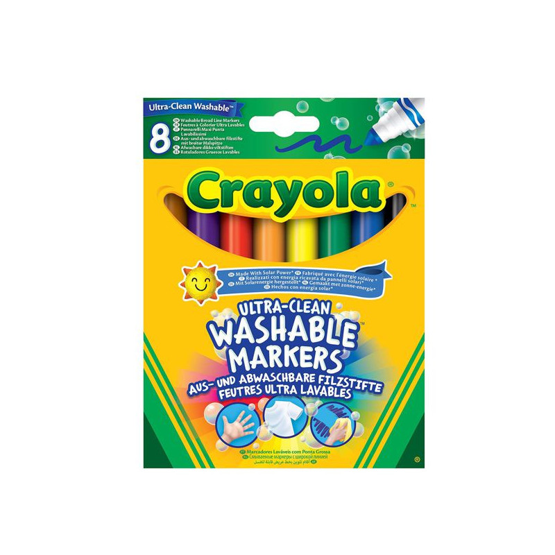 Imagen crayola 8 rotuladores ultralavables maxi punta