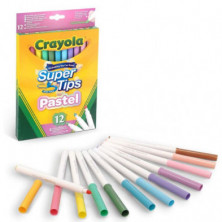 imagen 2 de crayola 12 rotuladores súper punta lavables pastel