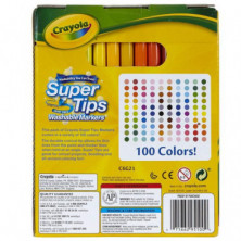 imagen 1 de crayola 100 rotuladores súper punta lavables