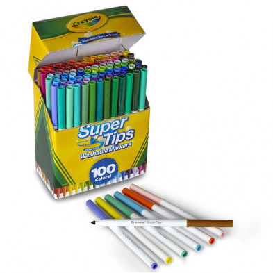 imagen 2 de crayola 100 rotuladores súper punta lavables