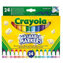Imagen crayola 24 rotuladores súper lavables maxi punta