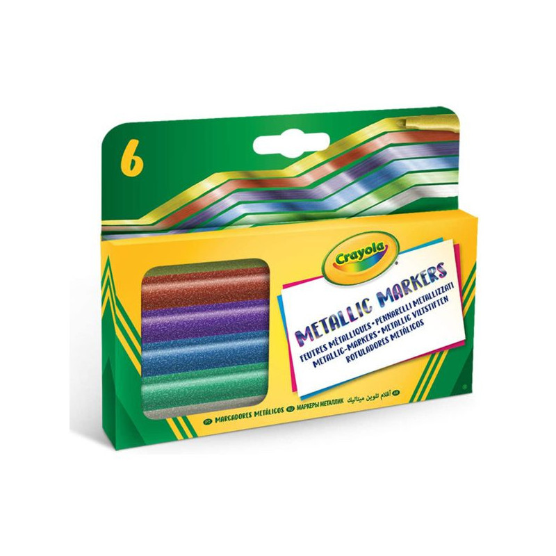Imagen crayola 6 rotuladores efectos metalizados