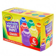 Imagen crayola 6 témperas lavables colores surtidos
