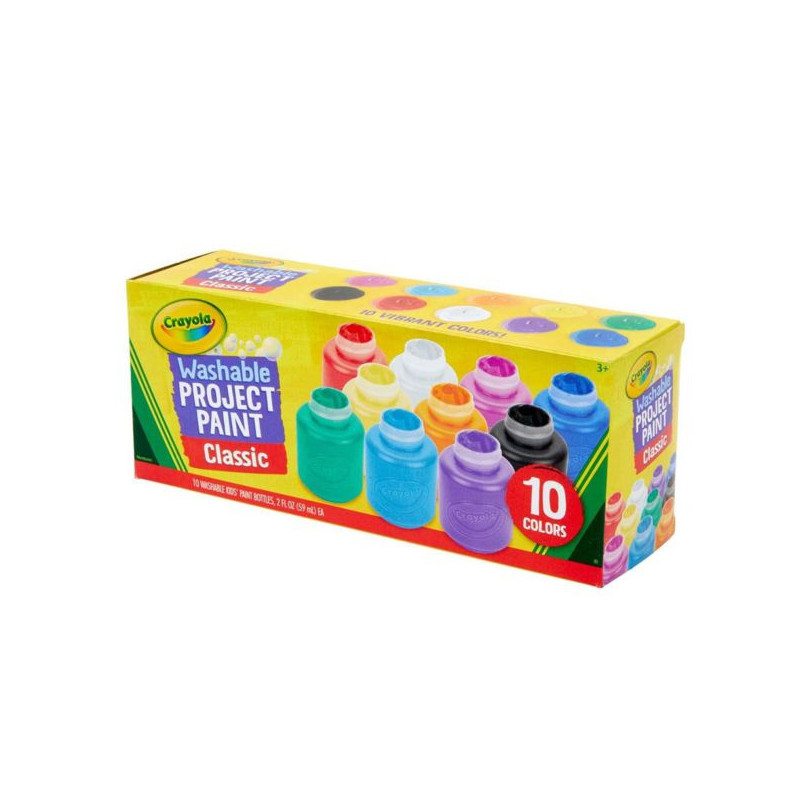 Imagen crayola 10 témperas lavables colores surtidos