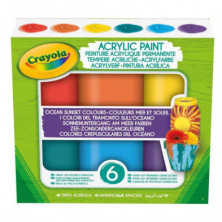 Imagen crayola 6 témperas acrílicas colores del atardecer