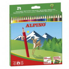 ESTUCHE 24 LÁPICES DE COLORES SURTIDOS MARCA ALPINO