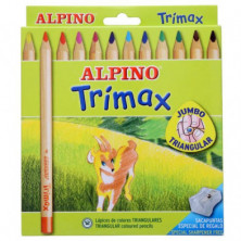 ESTUCHE 12 LÁPICES ALPINO TRIMAX COLORES SURTIDOS