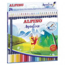 Imagen estuche 24 lápices alpino aqualine cartón