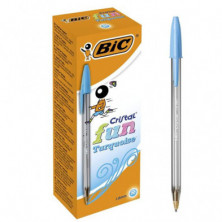 Imagen bic cristal fun bolígrafos turquesa  1