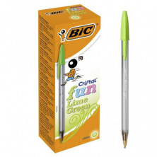 Imagen bic cristal fun bolígrafos verde lima  1