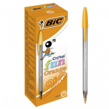 Imagen bic cristal fun bolígrafos naranja 1