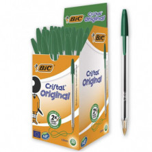 Imagen bic cristal original bolígrafos verde 50u (1mm)