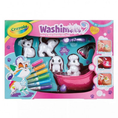 Imagen crayola washimals set de bañera con 4 mascotas