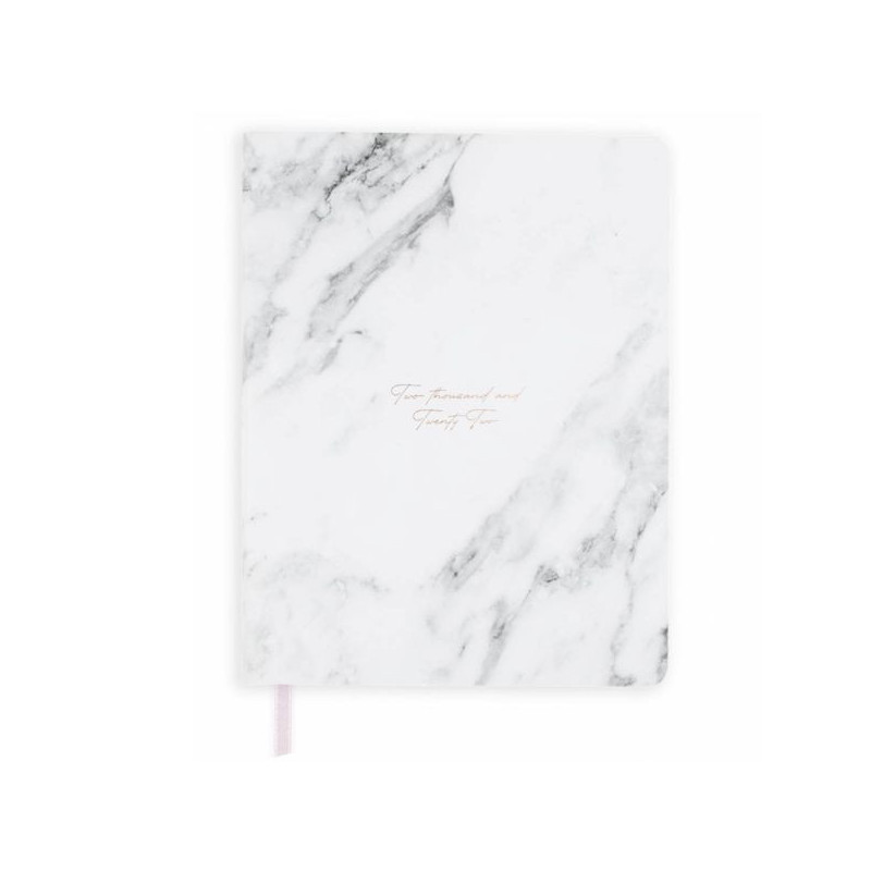 Imagen agenda anual marble semana vista  vertical b5 2022