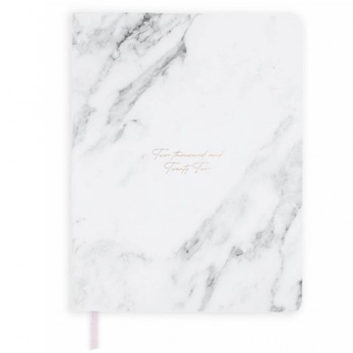 Imagen agenda anual marble semana vista  vertical b5 2022