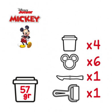 imagen 3 de mochila plastilina mickey 4 botes  y herramientas