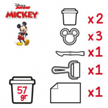 imagen 3 de caja 3d plastilina mickey 2 botes  y herramientas