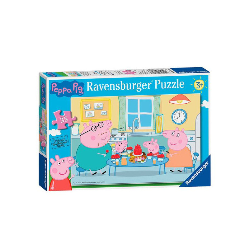 Imagen puzzle ravensburger peppa pig  cocina 35 piezas