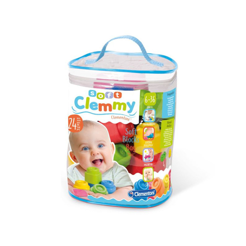 Imagen bolsa 24 bloques soft clemmy clementoni