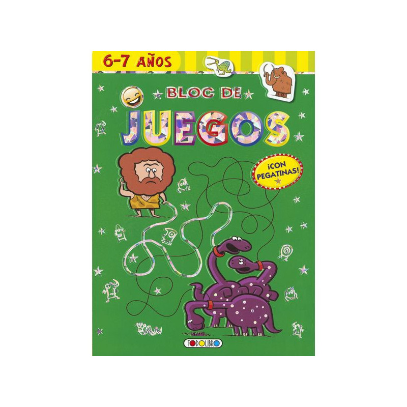 Imagen libro dinosaurios 6-7 años bloc de juegos todolibr