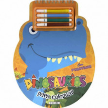 LIBRO DINOSAURIOS PARA COLOREAR CON PEGATINAS TODO