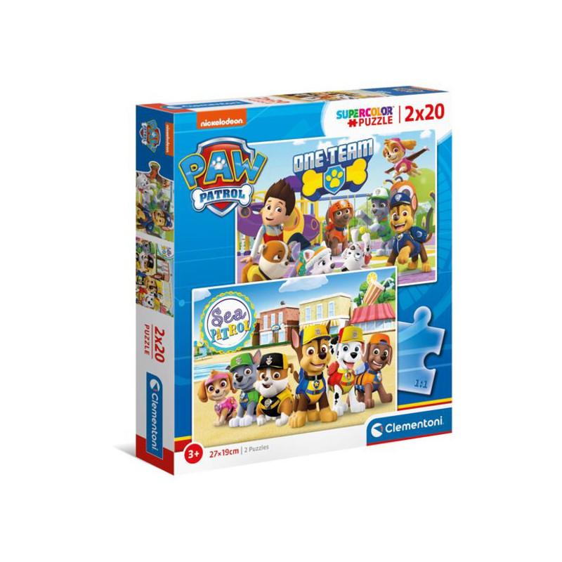 Imagen puzle paw patrol 2x20 piezas